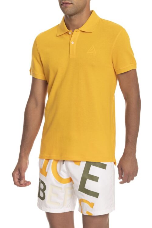 Iceberg Yellow Cotton Polo Shirt