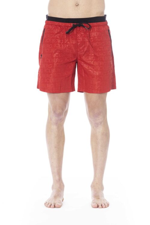 Iceberg Red Polyester Swimwear