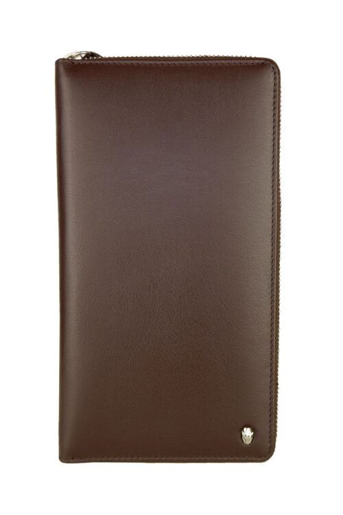 Cavalli Class Sophisticated Brown Leather Wallet