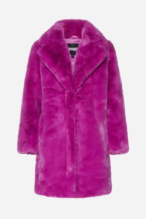 Apparis Chic Pink Faux Fur Jacket – Eco-Friendly Winter Essential