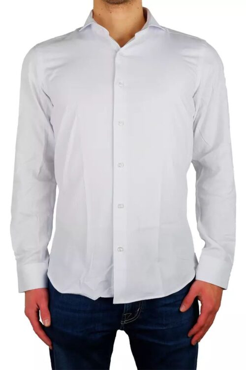 Made in Italy Elegant Milano White Oxford Shirt