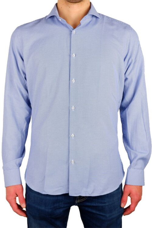 Made in Italy Elegant Milano Houndstooth Cotton Shirt