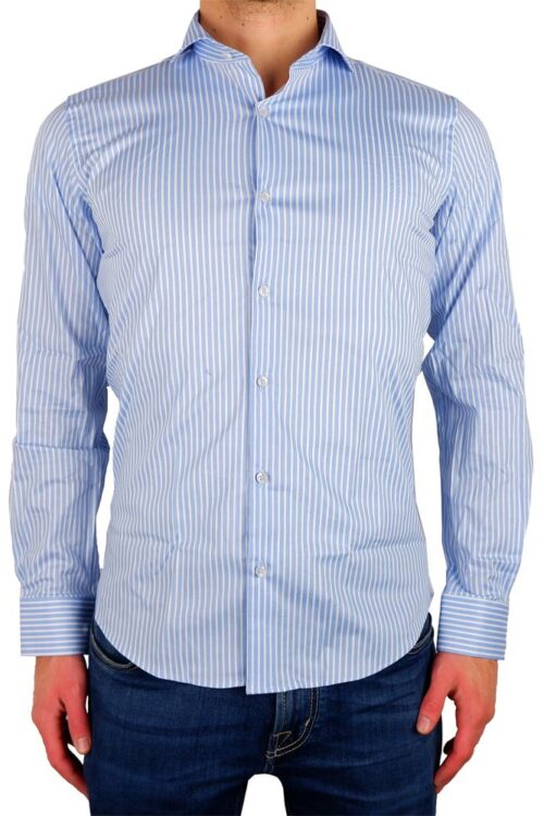 Made in Italy Elegant Milano Light Blue Cotton Shirt