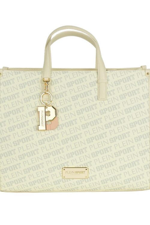 Plein Sport Stunning White Tote Bag with Cross Belt