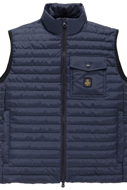 Refrigiwear Elegant Men’s Down Vest in Sumptuous Blue