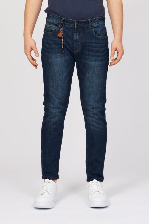 Yes Zee Sleek Blue Cotton Stretch Jeans