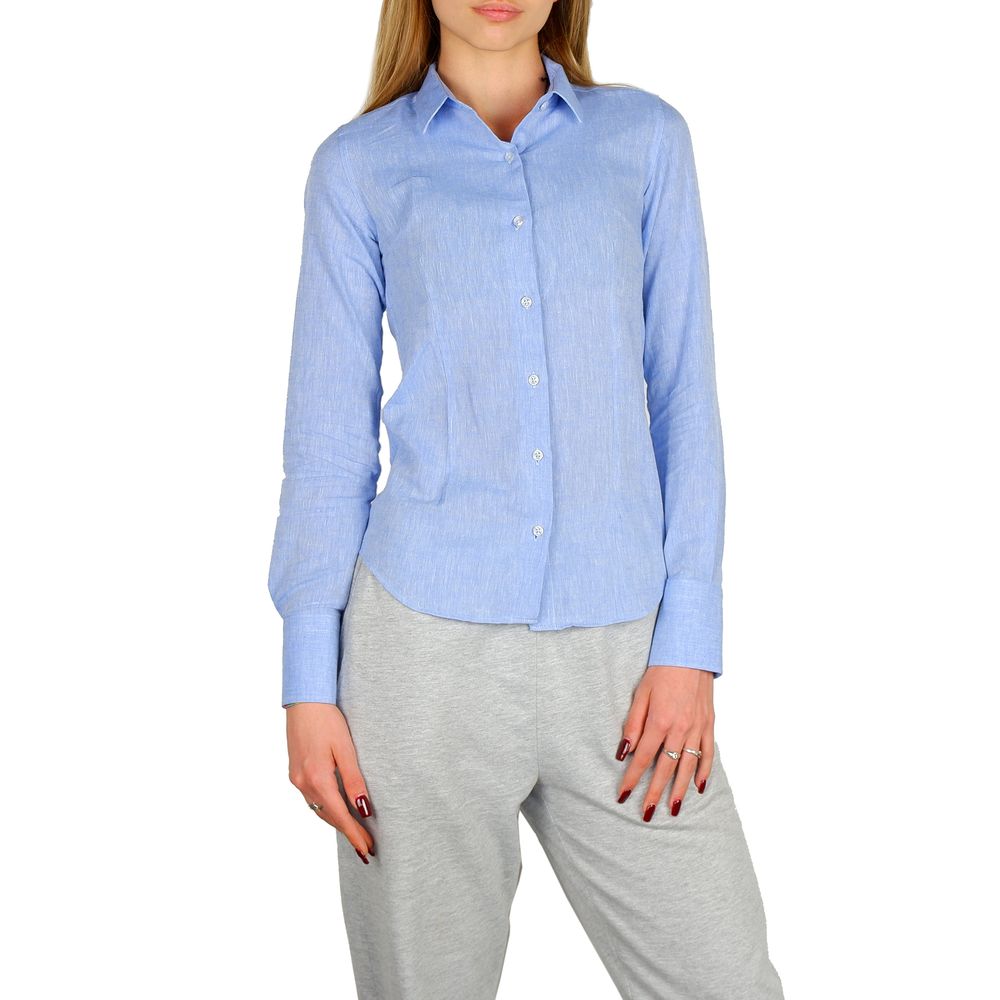 Made in Italy Milano Slim Fit Cotton-Linen Blend Shirt