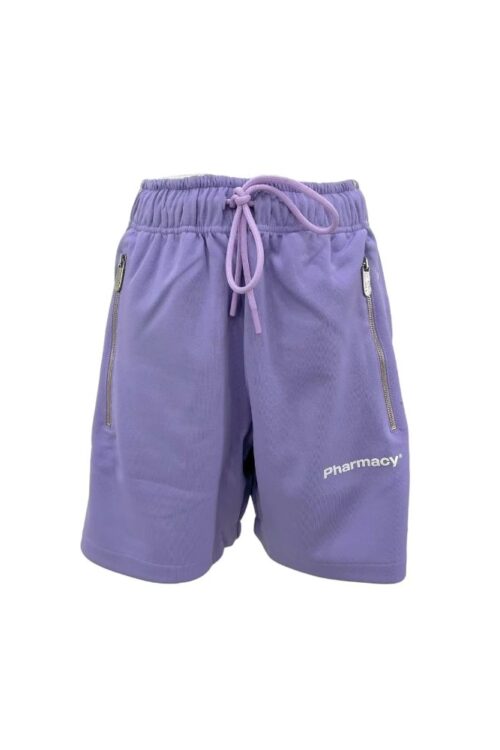 Pharmacy Industry Chic Purple Bermuda Shorts with Side Stripes