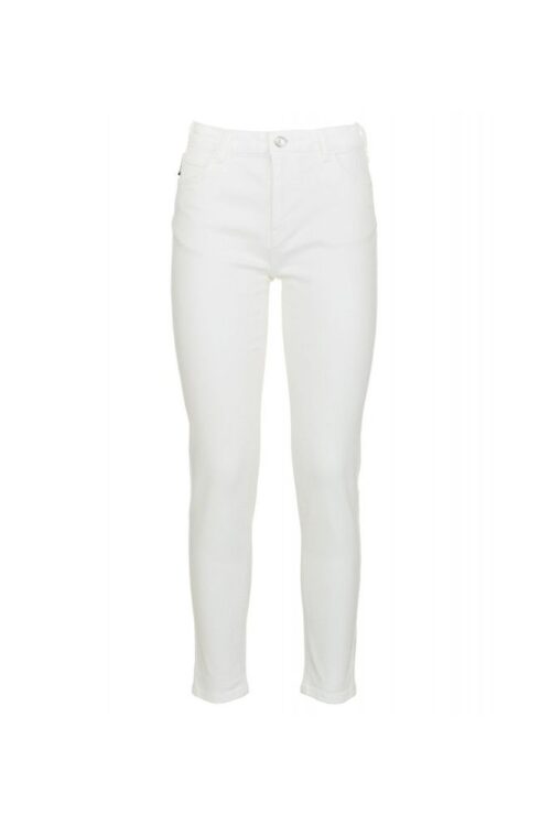 Imperfect White High-Waisted Slim Denim Trousers