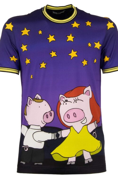 Dolce & Gabbana Elegant Dual-Sided Print Cotton Tee