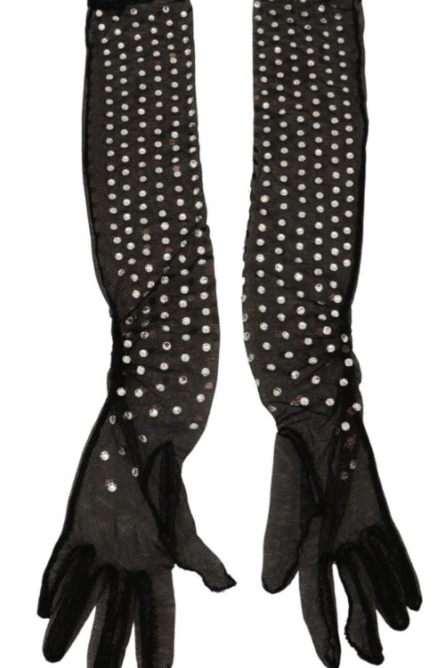 Dolce & Gabbana Elegant Elbow Length Black Gloves