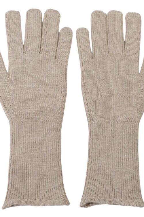 Dolce & Gabbana Elegant Ivory Cashmere-Silk Blend Gloves