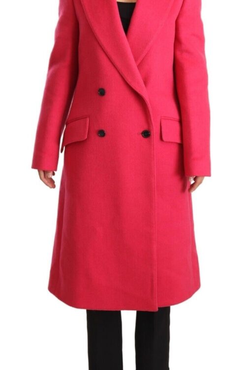 Dolce & Gabbana Elegant Pink Wool-Cashmere Coat