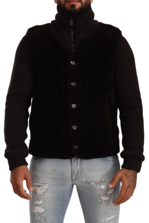 Dolce & Gabbana Elegant Leather Bomber Jacket