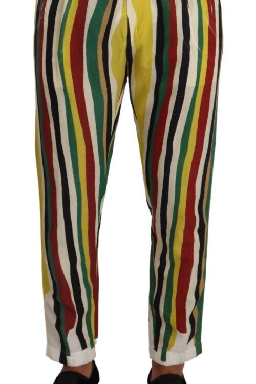 Dolce & Gabbana Elegant Striped Skinny Pants
