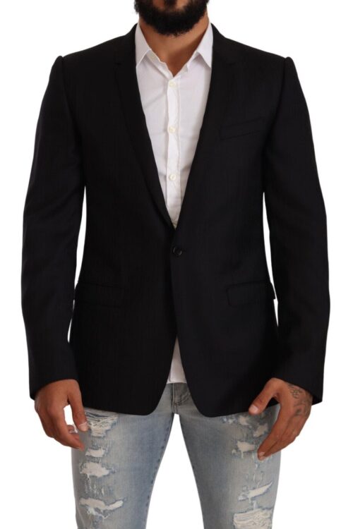 Dolce & Gabbana Exclusive Black Virgin Wool Blazer