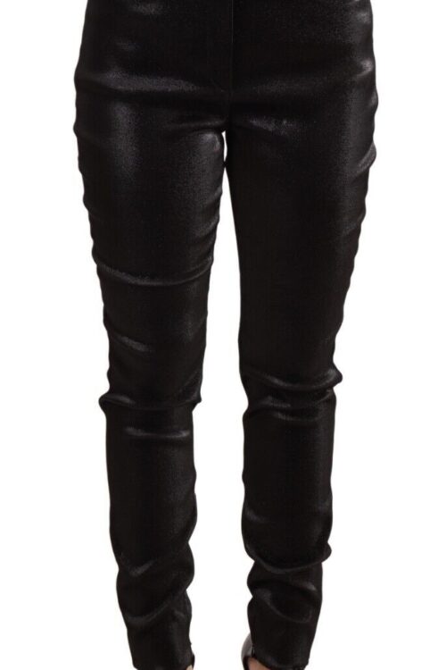 Dolce & Gabbana Elegant Slim Fit Shimmer Cropped Pants