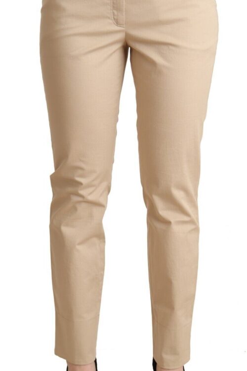 Dolce & Gabbana Elegant Beige Cotton Stretch Skinny Pants