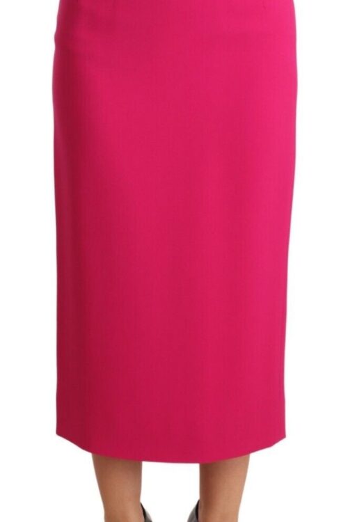 Dolce & Gabbana Elegant High-Waisted Pencil Skirt in Pink