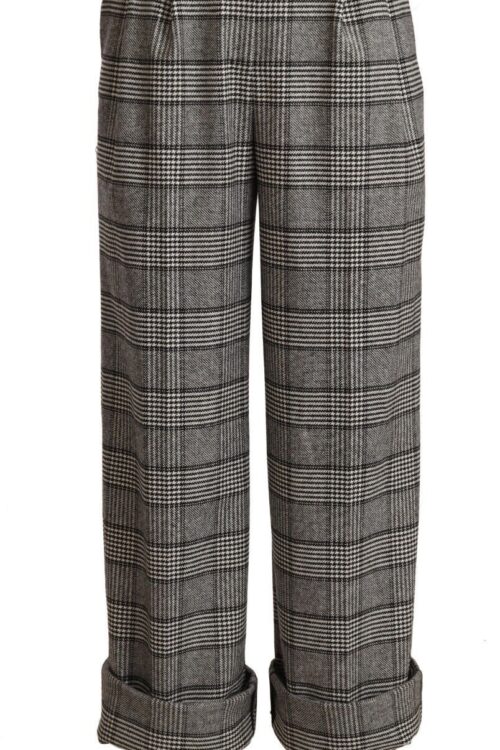 Dolce & Gabbana Elegant High Waist Straight Trousers In Grey