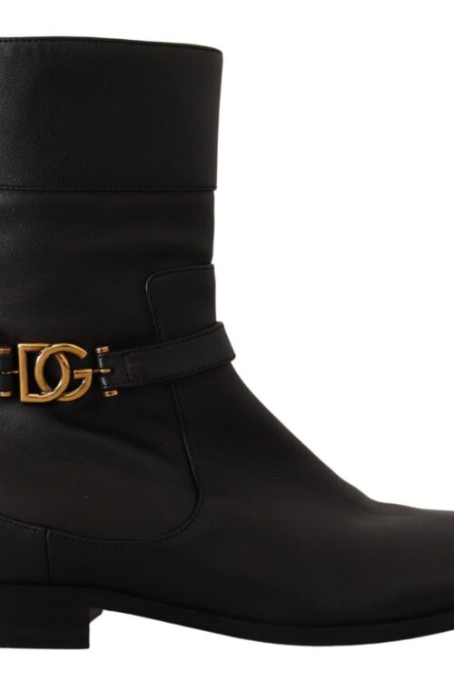 Dolce & Gabbana Elegant Leather Biker Boots