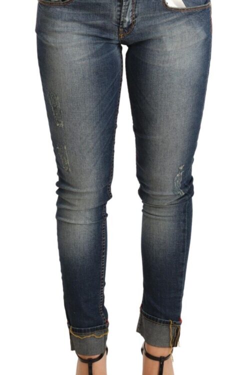 Acht Chic Blue Washed Skinny Denim