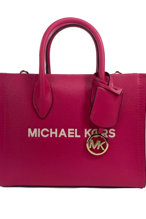 Michael Kors Mirella Small Leather Top Zip Shopper Tote Bag