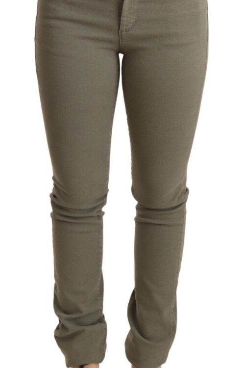 Ermanno Scervino Chic Green Low Waist Skinny Jeans