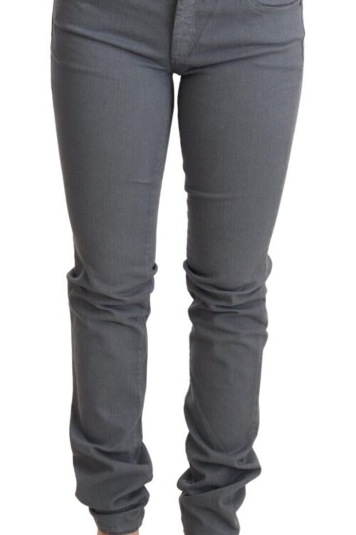 Ermanno Scervino Sleek Gray Low Waist Skinny Jeans
