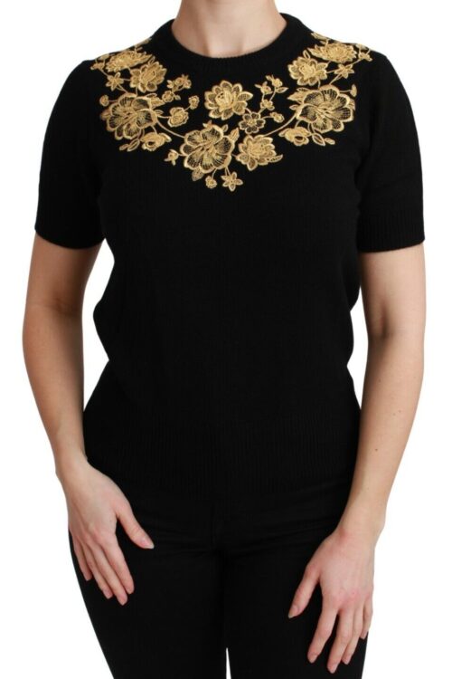 Dolce & Gabbana Elegant Black Cashmere Sweater Top