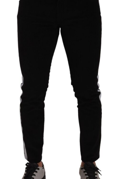 Dolce & Gabbana Elegant Slim-Fit Cotton Black Jeans