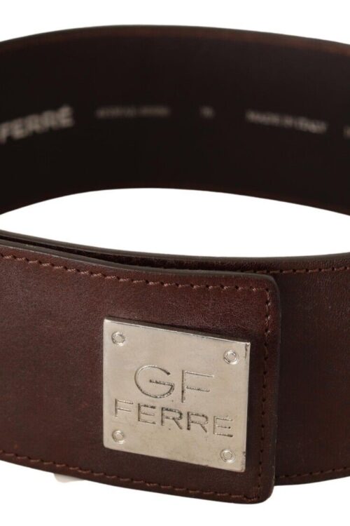 GF Ferre Elegant Genuine Leather Fashion Belt – Chic Brown