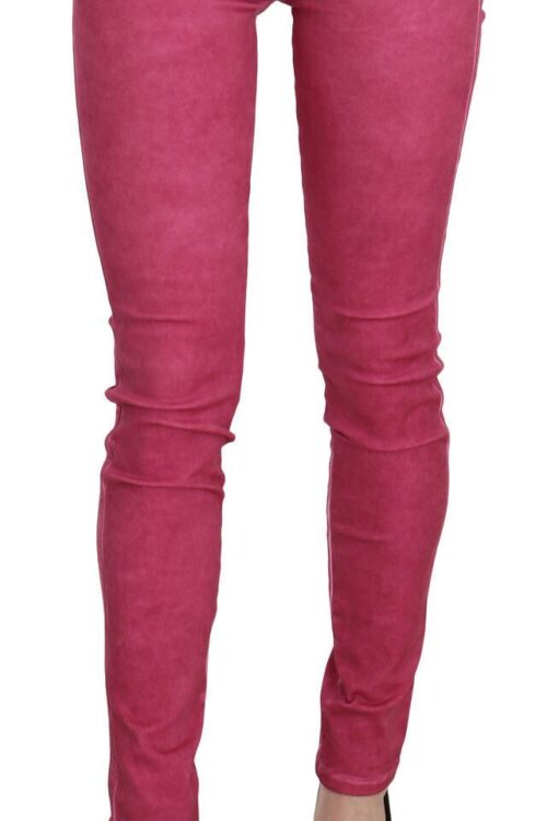 Dolce & Gabbana Chic Pink Mid Waist Skinny Pants