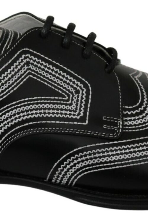Dolce & Gabbana Elegant Black and White Derby Shoes
