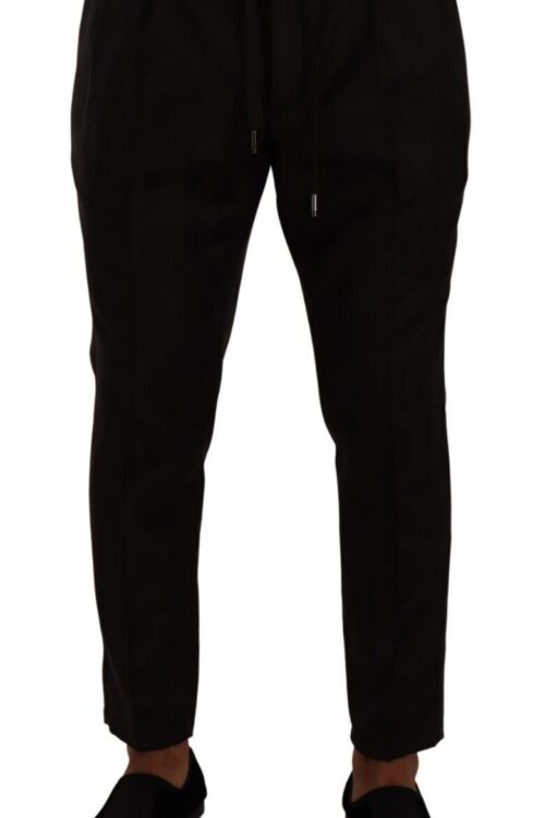 Dolce & Gabbana Elegant Burgundy Wool Jogger Pants