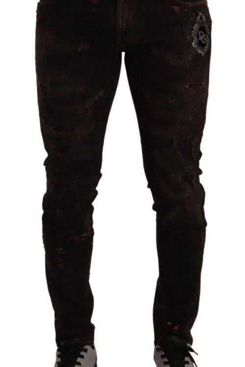 Dolce & Gabbana Svelte Distressed Denim Elegance
