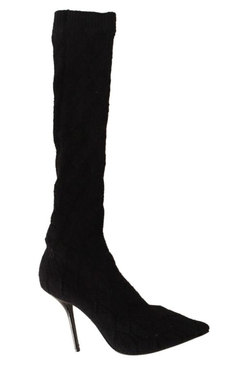 Dolce & Gabbana Elegant Black Stretch Socks Boots