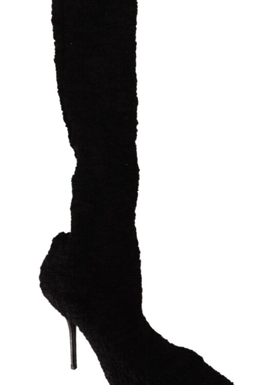 Dolce & Gabbana Chic Black Stretch Sock Boots