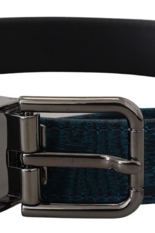 Dolce & Gabbana Elegant Blue Jacquard Designer Belt