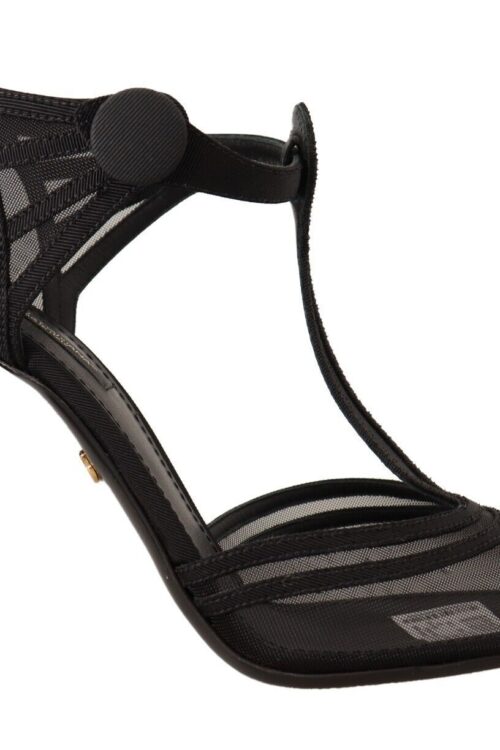 Dolce & Gabbana Elegant Mesh T-Strap Stiletto Pumps