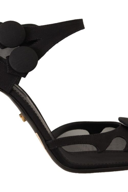 Dolce & Gabbana Elegant Mesh Ankle Strap High Heels Pumps