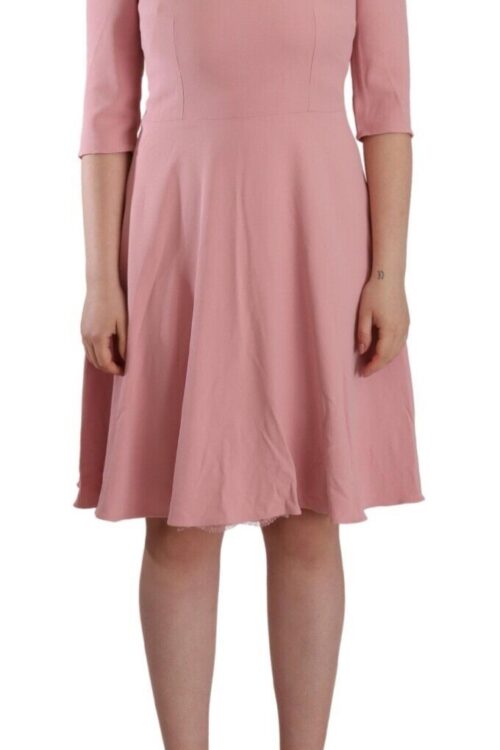 Dolce & Gabbana Elegant Pink A-Line Knee Length Dress