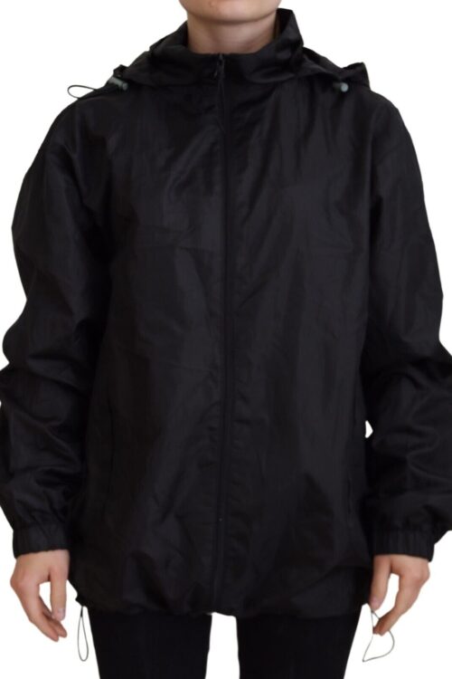 Dolce & Gabbana Sleek Black Nylon Bomber Jacket