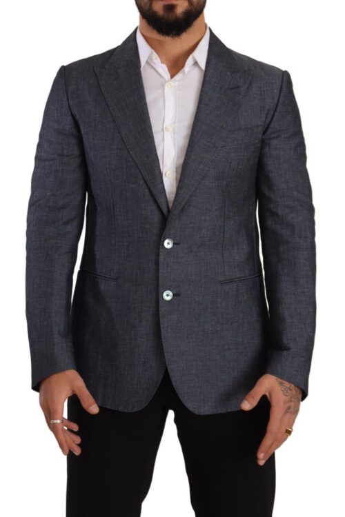Dolce & Gabbana Elegant Slim Fit Two-Button Blue Blazer