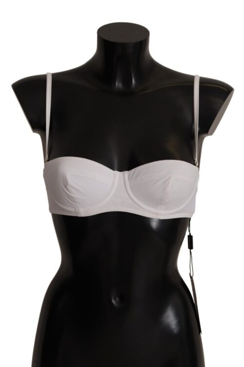 Dolce & Gabbana Chic White Nylon Balconette Bra