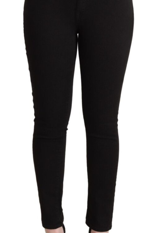 Dolce & Gabbana Chic Slim Fit Black Denim Jeans