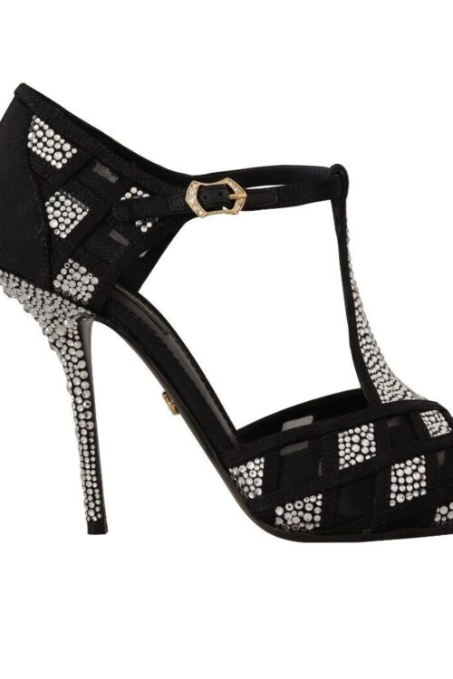 Dolce & Gabbana Elegant Crystal-Embellished Suede Pumps