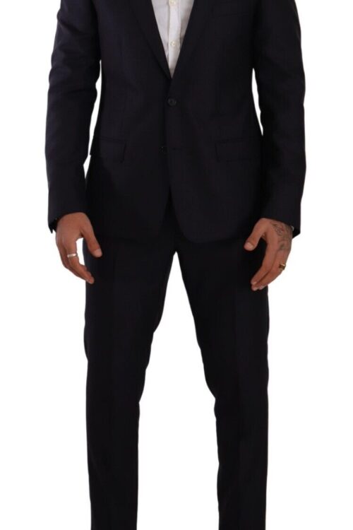 Dolce & Gabbana Elegant Slim Fit Wool Silk Cashmere Men’s Suit