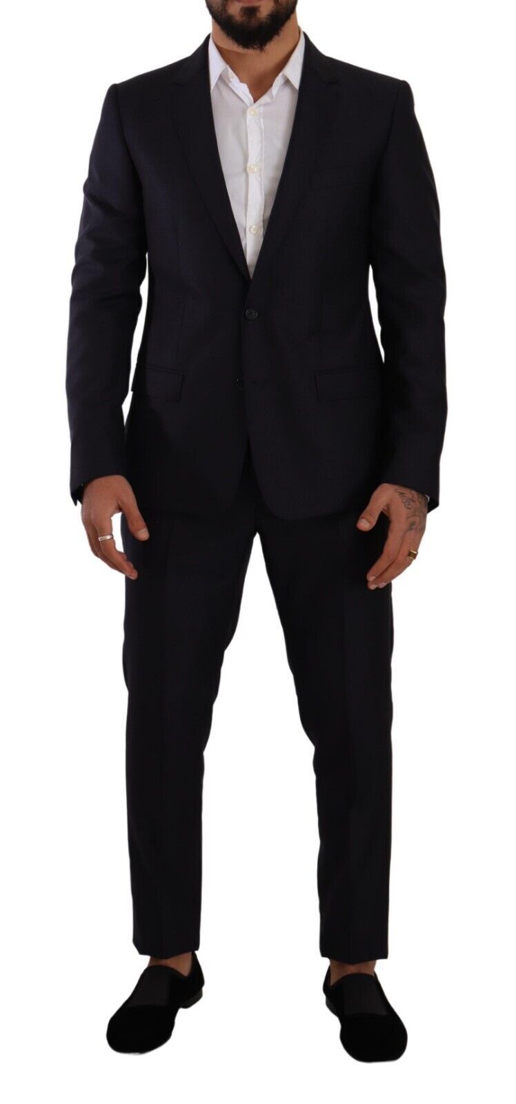 Dolce & Gabbana Elegant Slim Fit Wool Silk Cashmere Men’s Suit