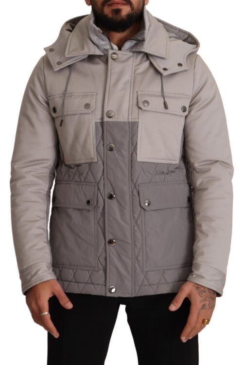 Dolce & Gabbana Elegant Lightweight Gray Windbreaker Jacket